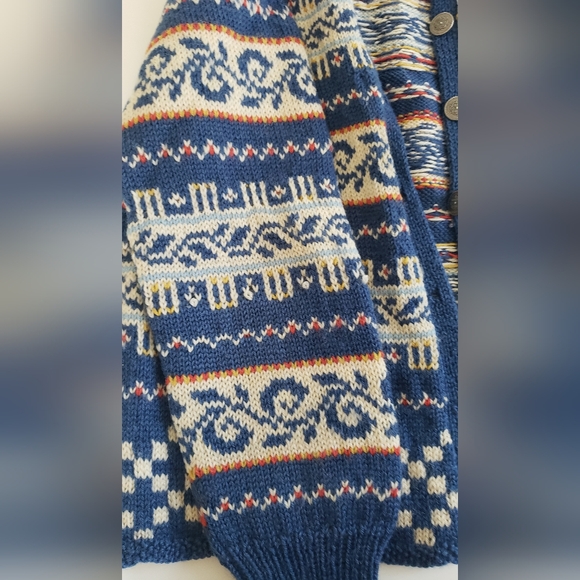 Norway Design Hand-Knitted Colourfast Sweater Vintage - Picture 7 of 7